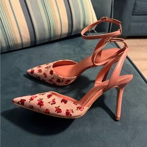 Kate Spade Pink Floral Heels